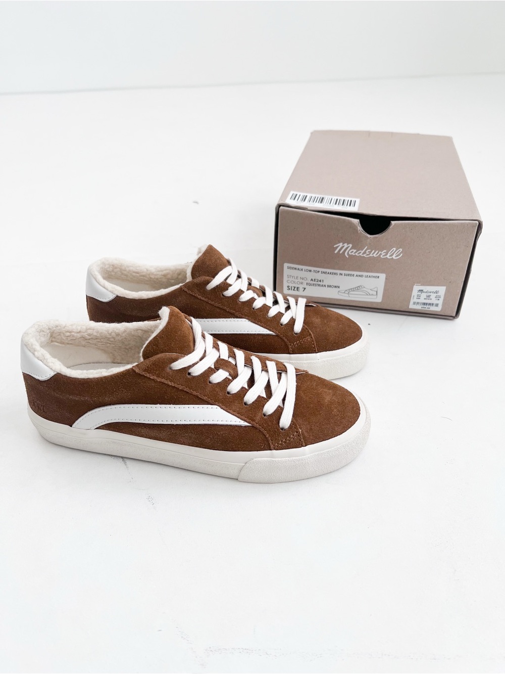 Madewell Women’s Brown Suede Low-Top Sneakers Size 7